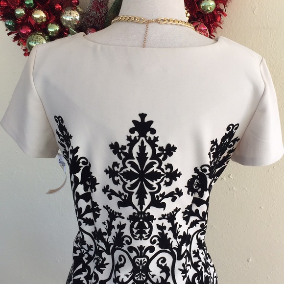 Black and Off White Shift Dress 💜 - Picture 4 of 9